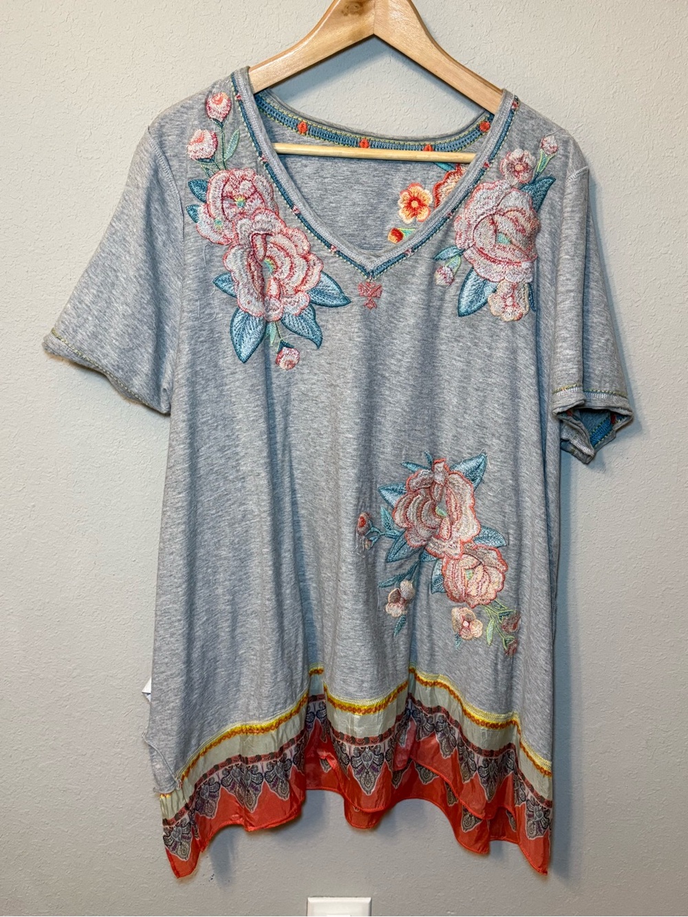 Johnny Was 'Aveline' Scarf Flounce Tunic Size 1X - Picture 8 of 15